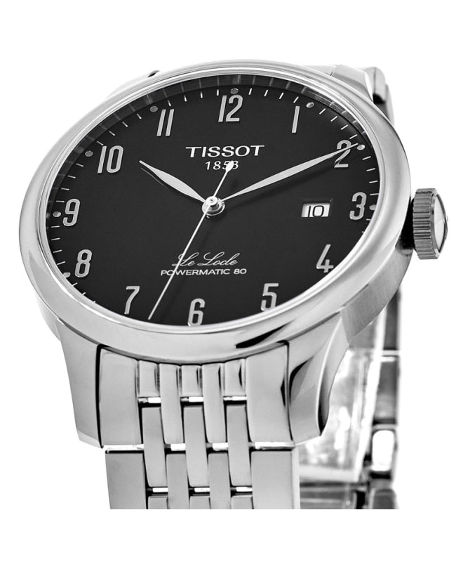 Shop Authentic Tissot T Classic Powermatic 80 Black Dial Silver Steel Strap Watch For Men - T41.1.483.52 - Luxxuri