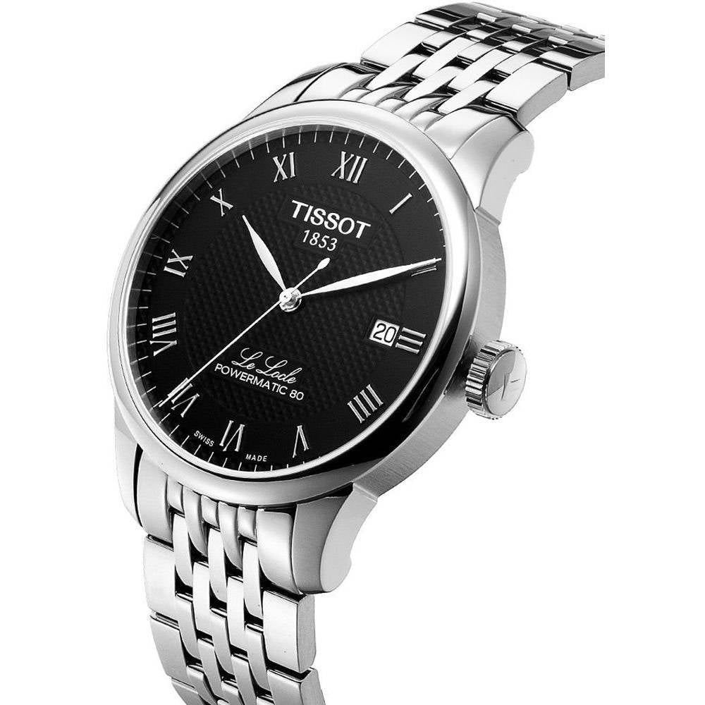 Shop Authentic Tissot T Classic Le Locle Powermatic 80 Black Dial Silver Steel Strap Watch For Women - T41.1.483.53 - Luxxuri