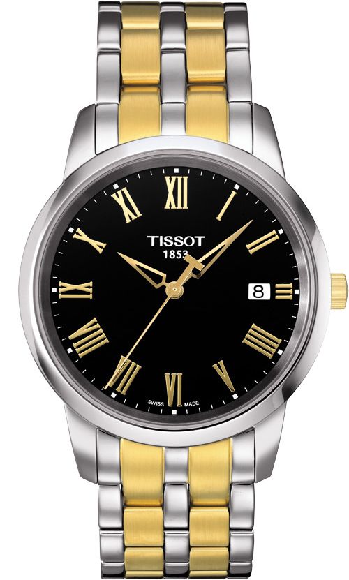 Shop Authentic Tissot T Classic Dream Black Dial Two Tone Steel Strap Watch for Men - T033.410.22.053.01 - Luxxuri
