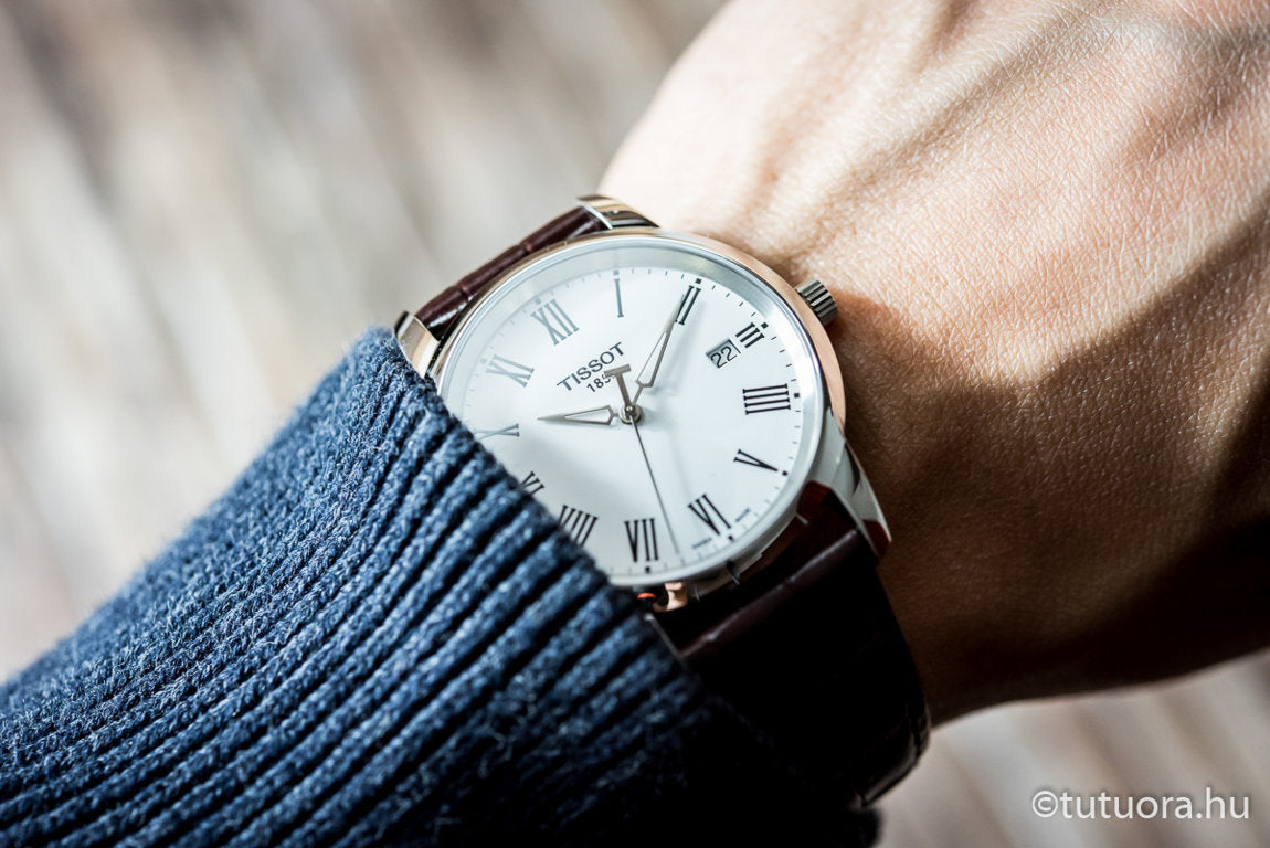 Shop Authentic Tissot T Classic Dream White Dial Brown Leather Strap Watch for Men - T033.410.16.013.01 - Luxxuri