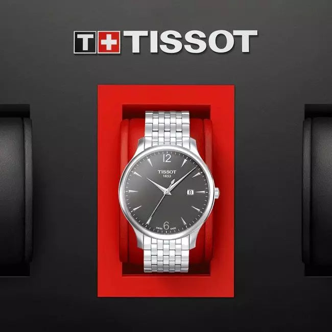 Shop Authentic Tissot T Classic Tradition Grey Dial Silver Steel Strap Watch For Men - T063.610.11.067.00 - Luxxuri