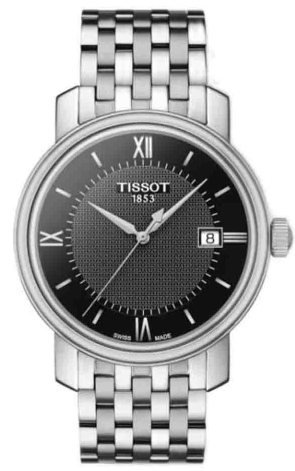 Shop Authentic Tissot Bridgeport Black Dial Silver Steel Strap Watch For Women - T097.010.11.058.00 - Luxxuri