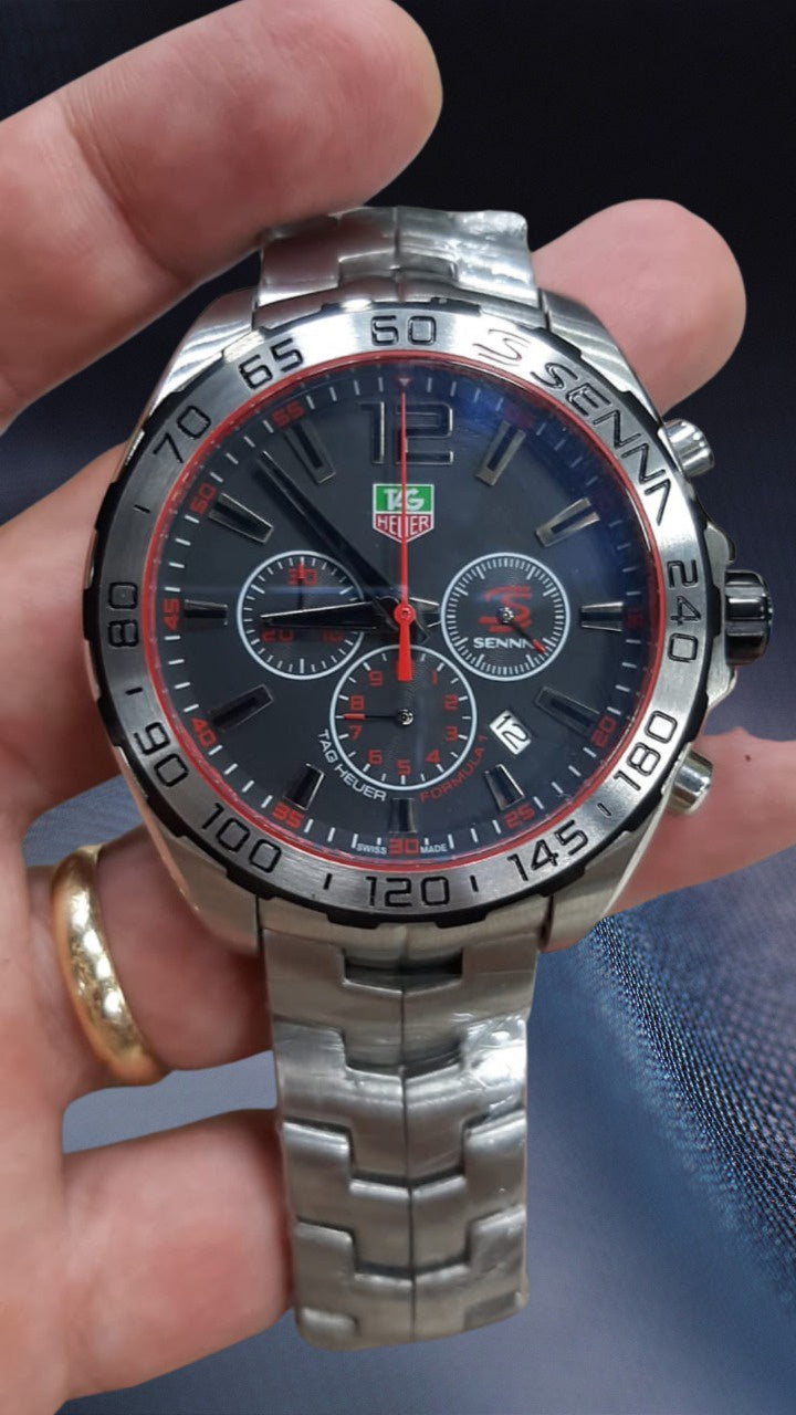 Shop Authentic Tag Heuer Formula 1 Special Edition Chronograph Grey Dial Silver Steel Strap Watch for Men - CAZ1012.BA0883 - Luxxuri
