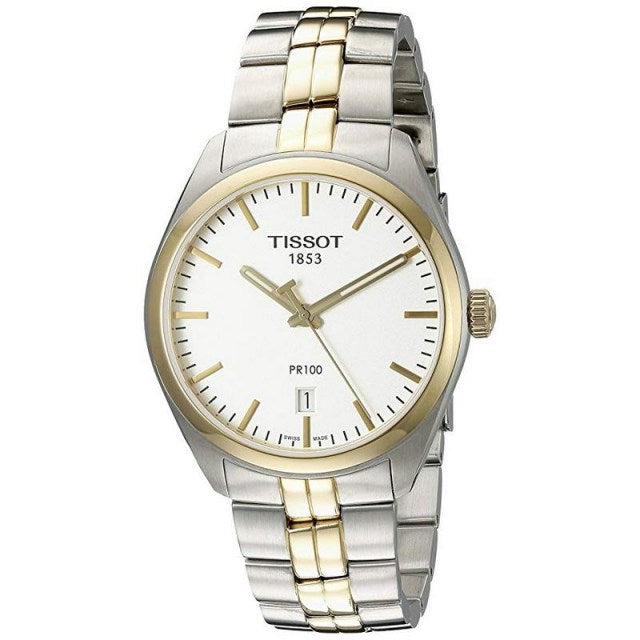 Shop Authentic Tissot T Classic PR 100 White Dial Two Tone Steel Strap Watch for Men - T101.410.22.031.00 - Luxxuri