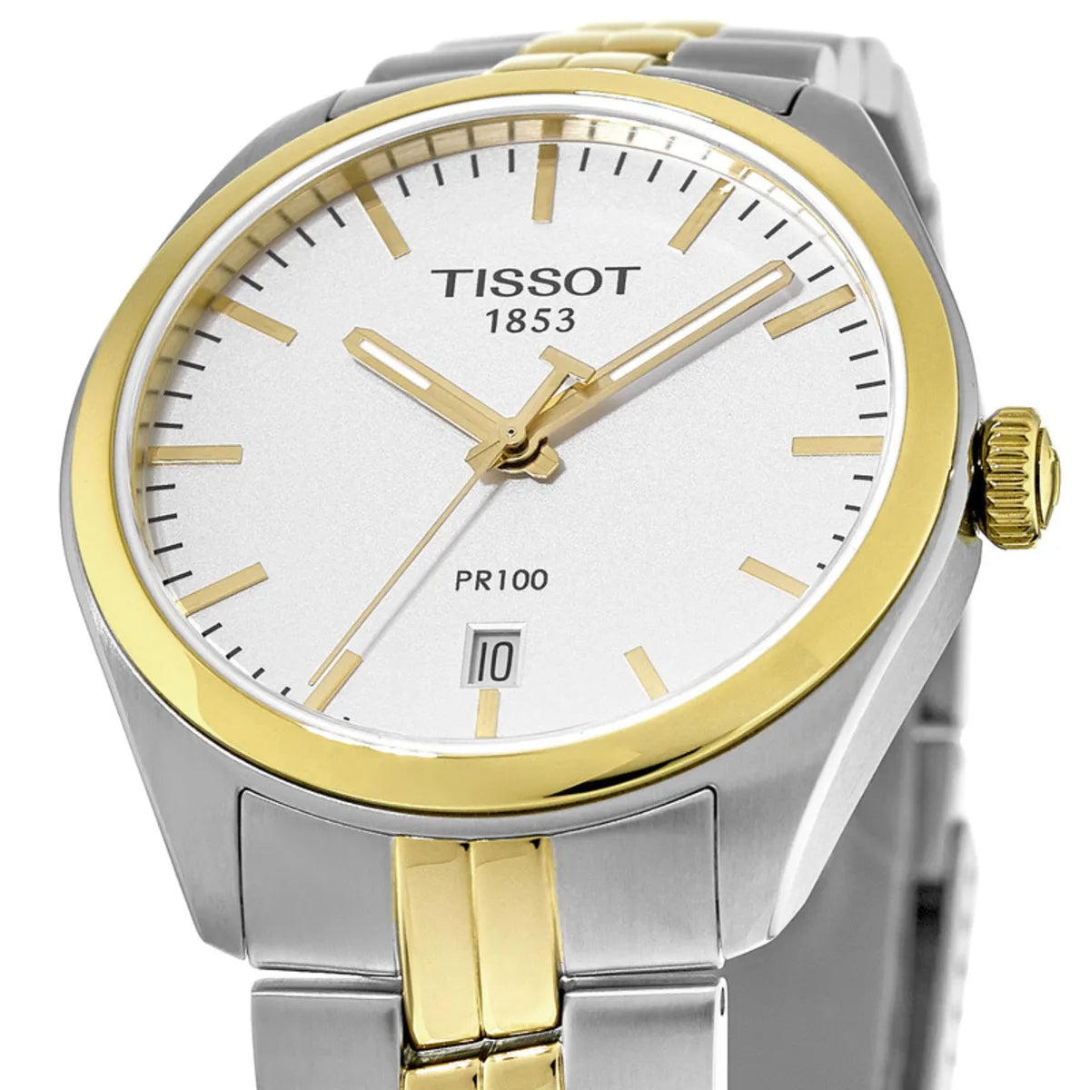 Shop Authentic Tissot T Classic PR 100 White Dial Two Tone Steel Strap Watch for Men - T101.410.22.031.00 - Luxxuri