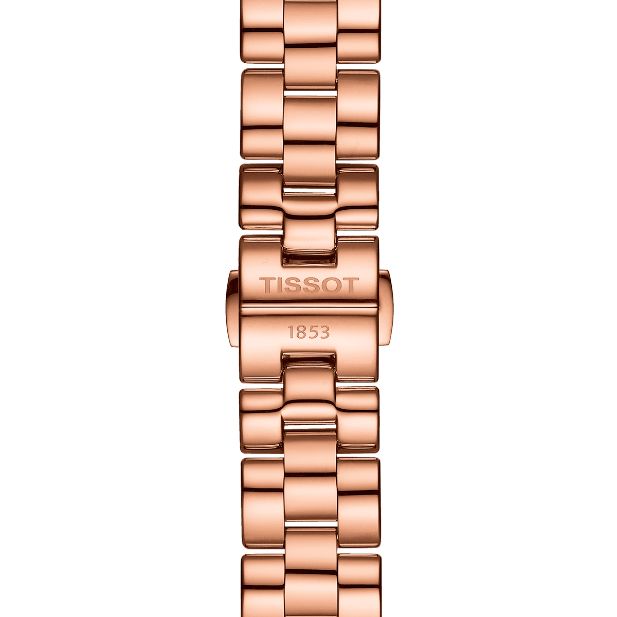 Tissot T Wave Mother of Pearl Dial Rose Gold Steel Strap Watch For Women - T112.210.33.113.00
