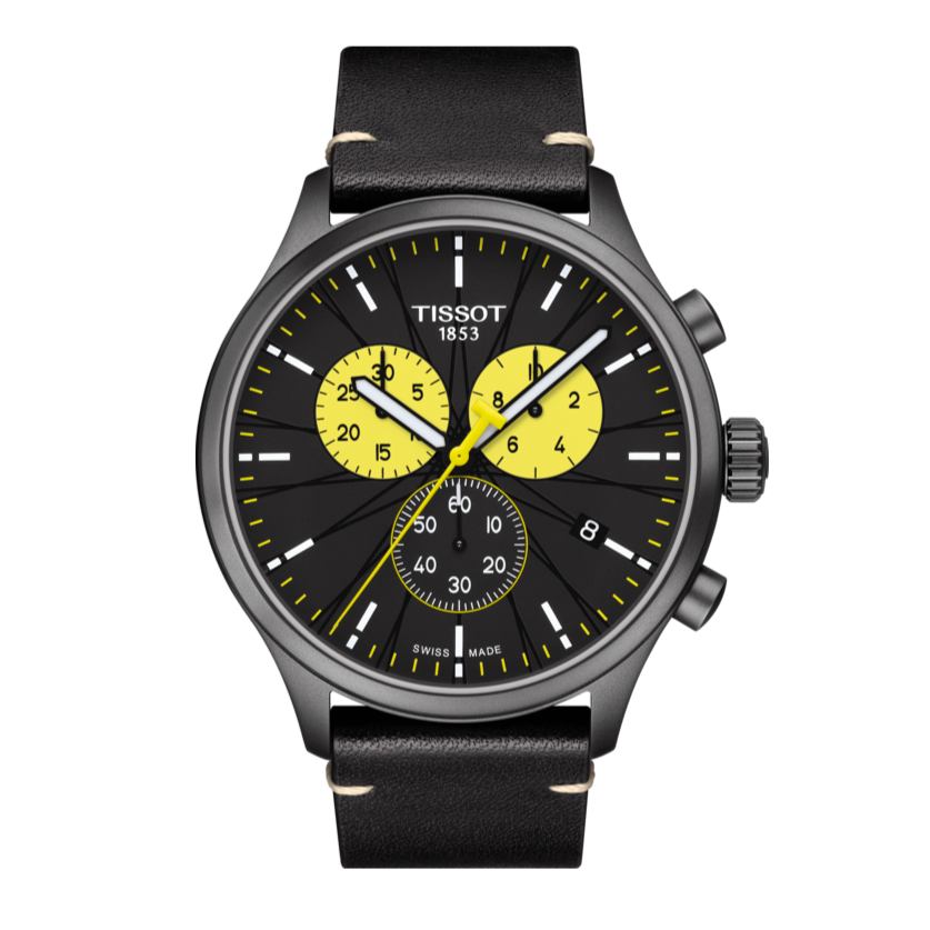Shop Authentic Tissot Chrono XL Tour De France Special Edition Black Dial Black Leather Strap Watch for Men - T116.617.36.051.11 - Luxxuri