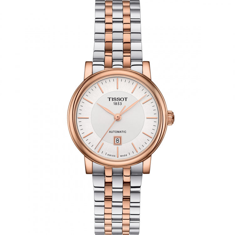 Shop Authentic Tissot T Classic Carson Premium 30 White Dial Two Tone Steel Strap Watch for Women - T122.207.22.031.01 - Luxxuri