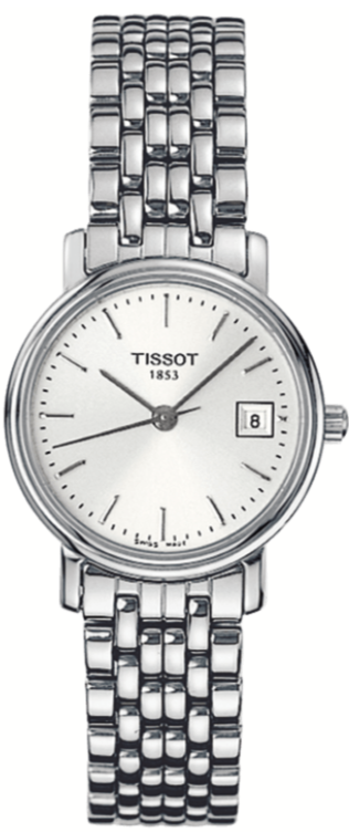 Shop Authentic Tissot T Classic Desire White Dial Silver Steel Strap Watch for Women - T52.1.281.31 - Luxxuri