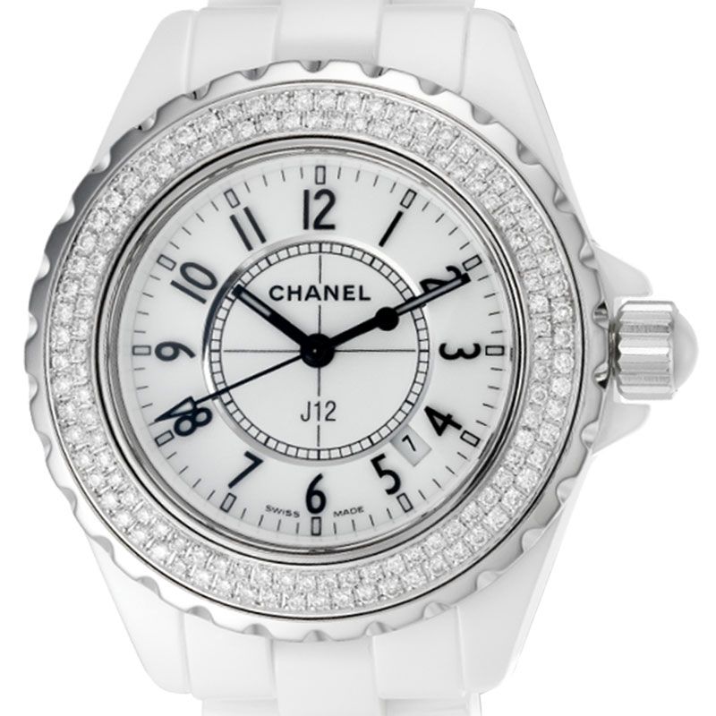 Shop Authentic Chanel J12 Ceramic White Dial White Steel Strap Watch for Women - J12 H0968 - Luxxuri