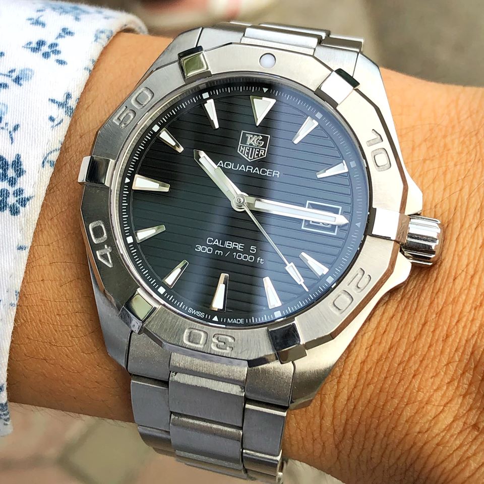 Shop Authentic Tag Heuer Aquaracer Black Dial Watch for Men - WAY2110.BA0928 - Luxxuri