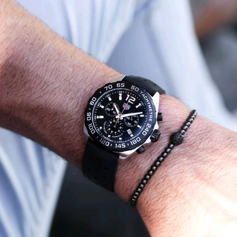 Shop Authentic Tag Heuer Formula 1 Black Dial Black Leather Strap Watch for Men - CAZ1010.FT8024 - Luxxuri