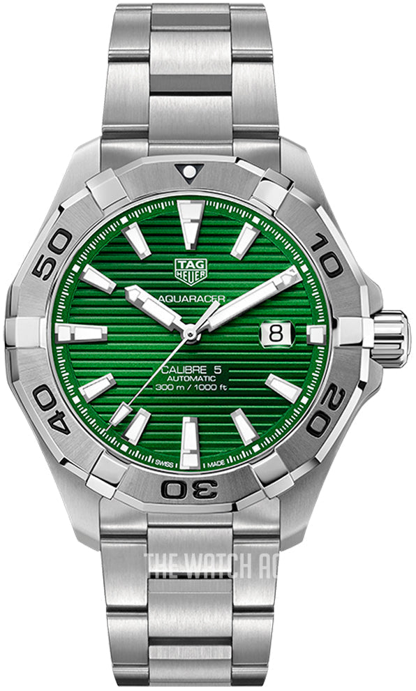 Shop Authentic Tag Heuer Aquaracer Green Dial Watch for Men - WAY2015.BA0927 - Luxxuri
