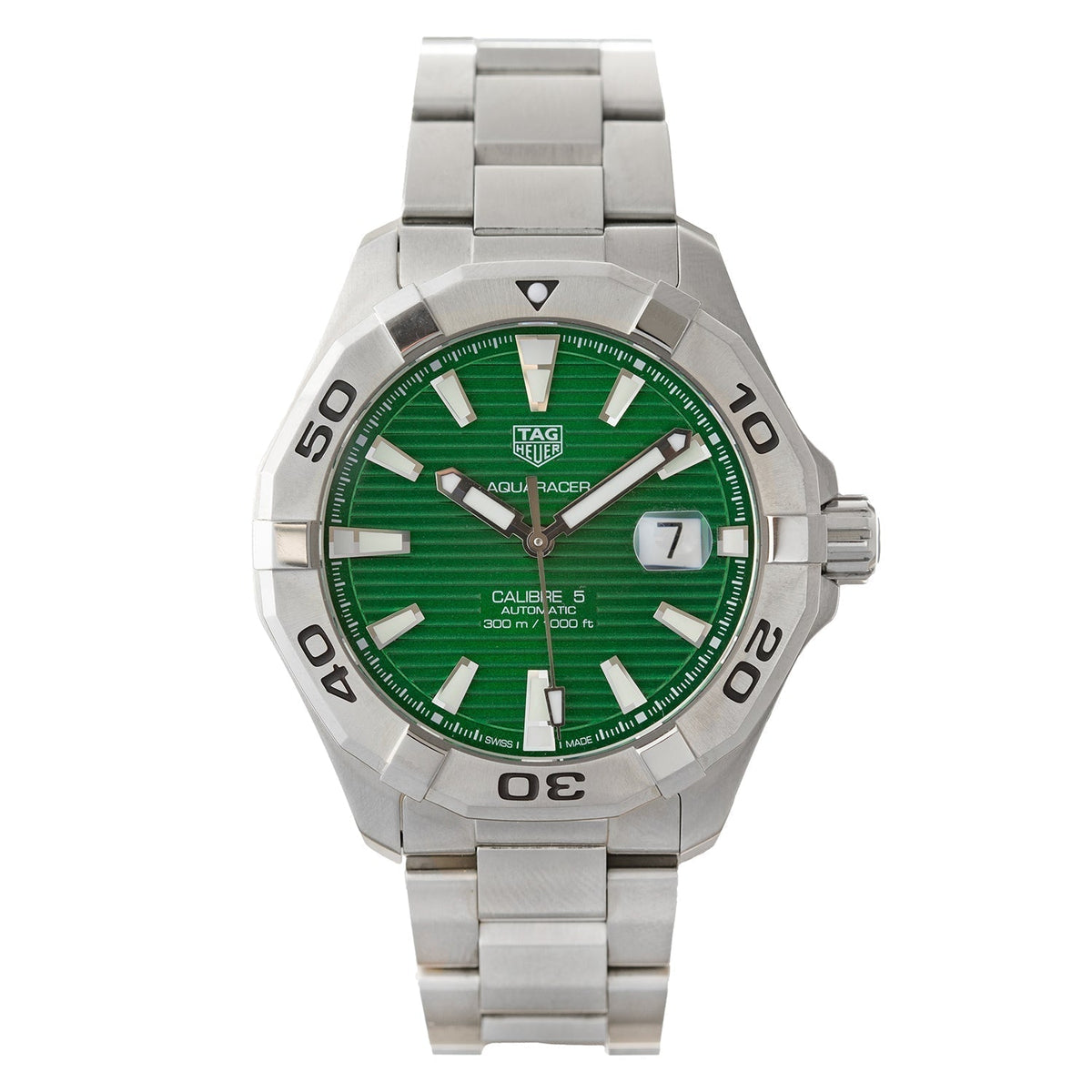 Shop Authentic Tag Heuer Aquaracer Green Dial Watch for Men - WAY2015.BA0927 - Luxxuri