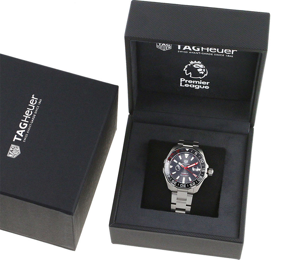 Shop Authentic Tag Heuer Aquaracer Calibre 5 Premiere League Edition Black Dial Silver Stainless Steel Watch for Men - WAY201D.BA0927 - Luxxuri