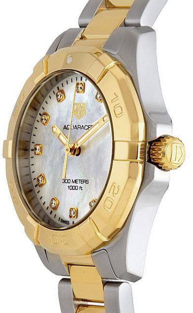 Shop Authentic Tag Heuer Aquaracer White Mother of Pearl Dial Watch for Women - WBD1322.BB0320 - Luxxuri
