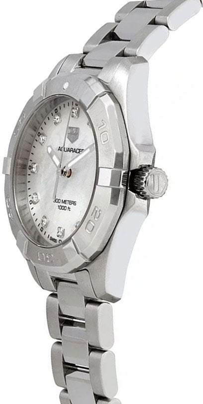 Shop Authentic Tag Heuer Aquaracer White Mother of Pearl Dial Watch for Women - WBD1314.BA0740 - Luxxuri
