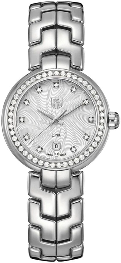 Shop Authentic Tag Heuer Link Diamonds Silver Dial Silver Steel Strap Watch for Women - WAT1414.BA0954 - Luxxuri