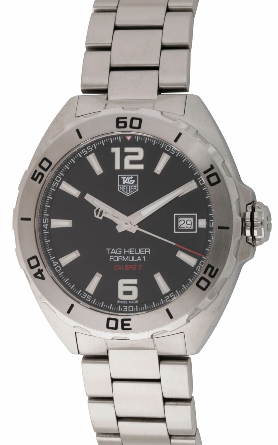 Shop Authentic Tag Heuer Formula 1 Automatic Black Dial Silver Steel Strap Watch for Men - WAZ2113.BA0875 - Luxxuri
