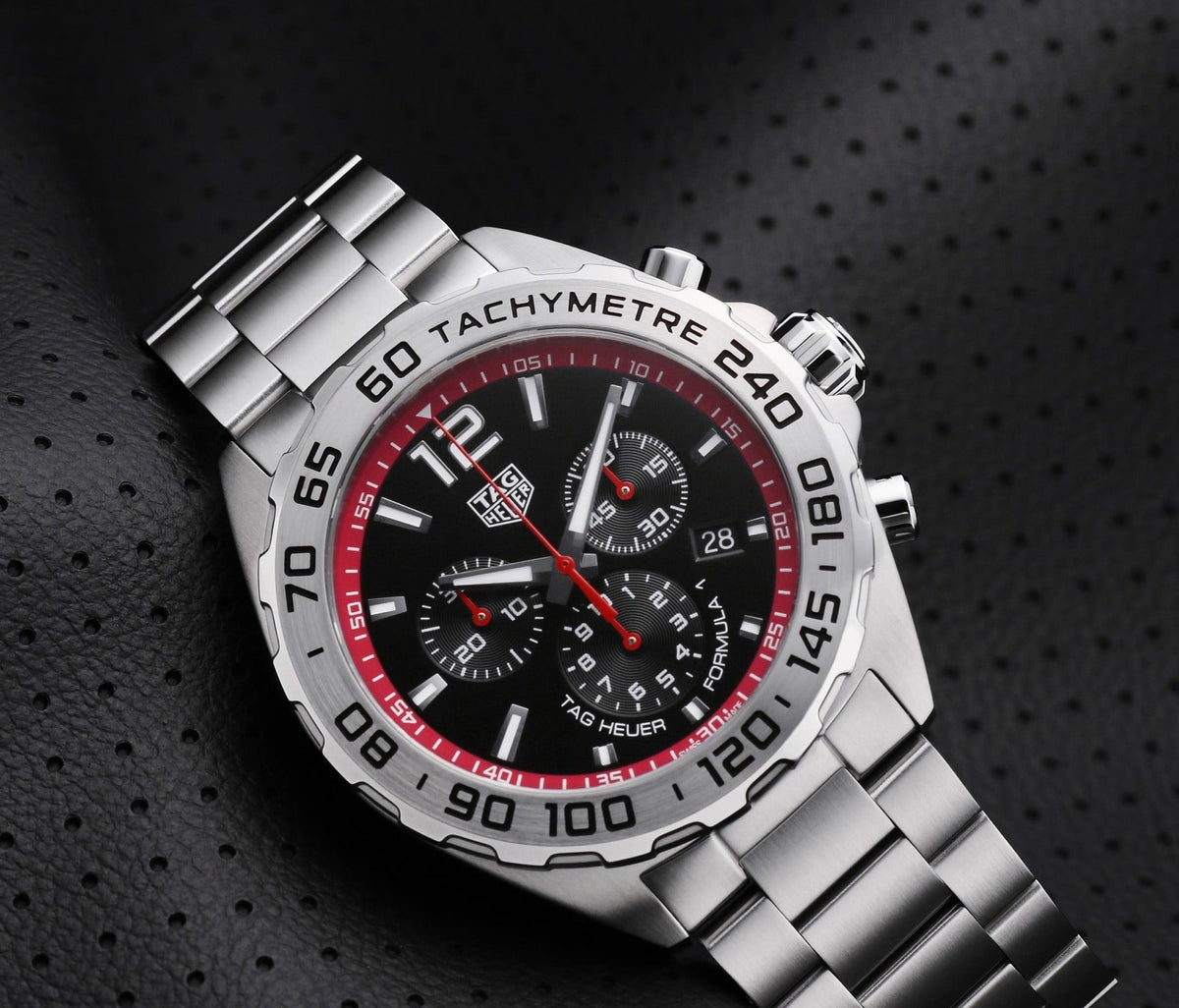 Shop Authentic Tag Heuer Formula 1 Chronograph Black Dial Silver Steel Strap Watch for Men - CAZ101Y.BA0842 - Luxxuri