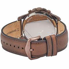 Shop Authentic Fossil Grant Chronograph White Dial Brown Leather Strap Watch for Men - FS5344 - Luxxuri