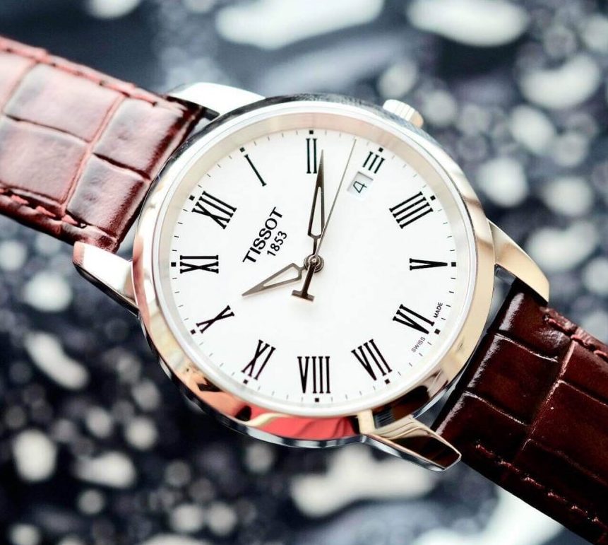 Shop Authentic Tissot T Classic Dream White Dial Brown Leather Strap Watch for Men - T033.410.16.013.01 - Luxxuri