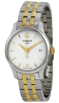 Shop Authentic Tissot T Classic Tradition White Dial Two Tone Mesh Bracelet Watch for Women - T063.210.22.037.00 - Luxxuri