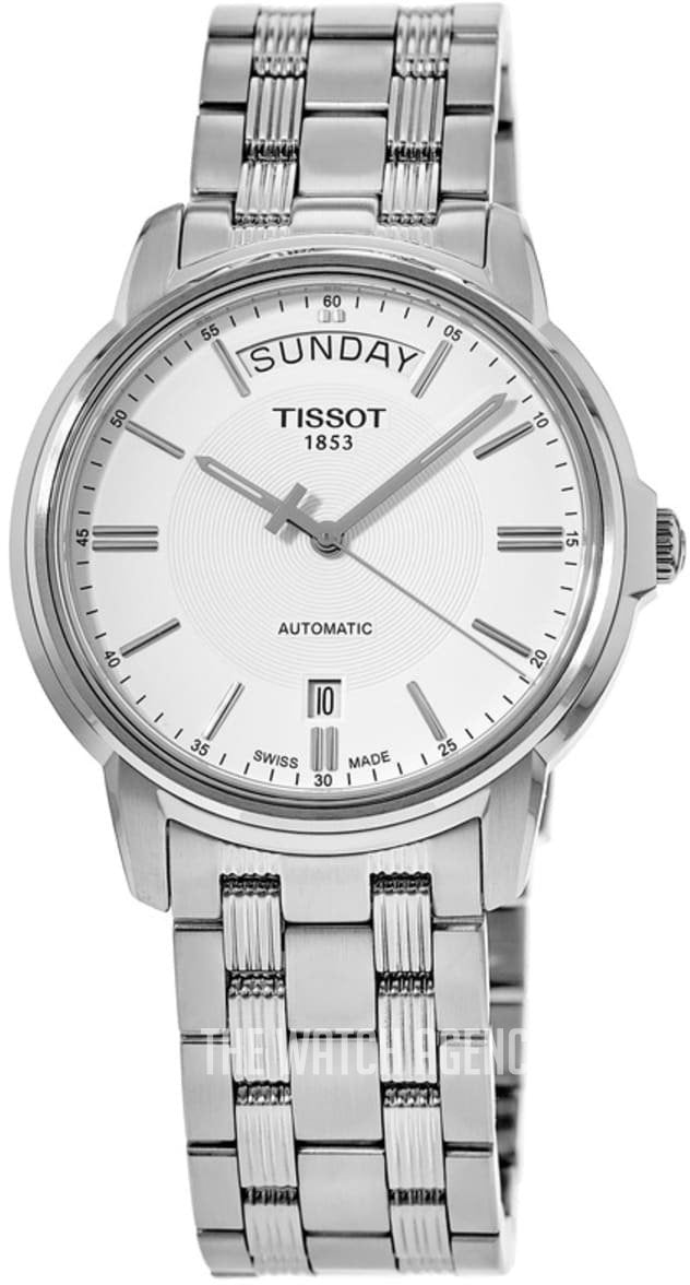 Shop Authentic Tissot T Classic Automatic III Day Date White Dial Silver Steel Strap Watch for Men - T065.930.11.031.00 - Luxxuri