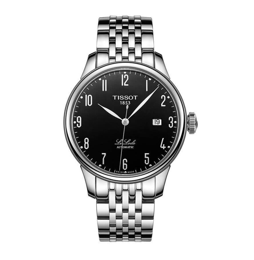 Shop Authentic Tissot T Classic Powermatic 80 Black Dial Silver Steel Strap Watch For Men - T41.1.483.52 - Luxxuri