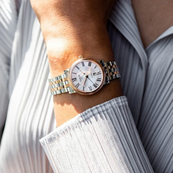 Shop Authentic Tissot T Classic Carson Premium 30 White Dial Two Tone Steel Strap Watch for Women - T122.207.22.033.00 - Luxxuri