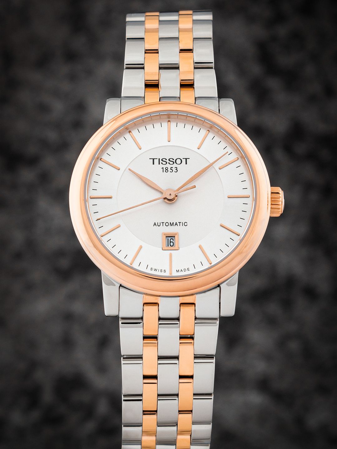 Shop Authentic Tissot T Classic Carson Premium 30 White Dial Two Tone Steel Strap Watch for Women - T122.207.22.031.01 - Luxxuri