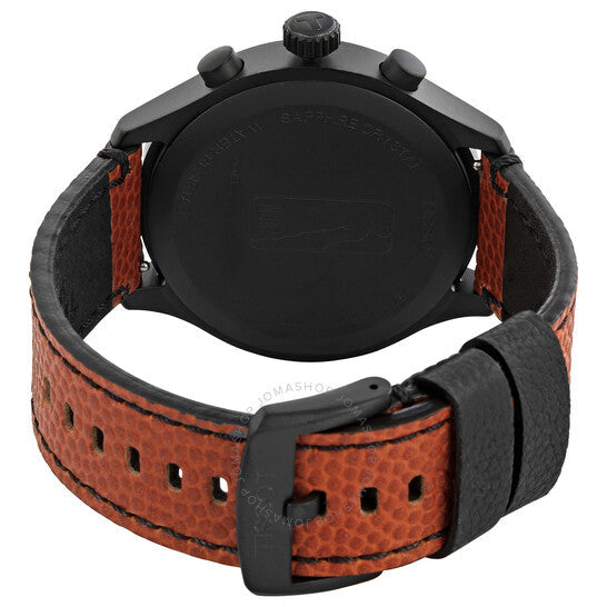 Shop Authentic Tissot Chrono XL NBA Special Edition Black Dial Brown Leather Strap Watch for Men - T116.617.36.051.12 - Luxxuri