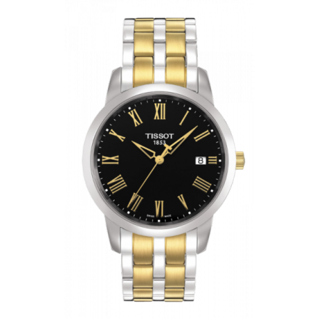 Shop Authentic Tissot T Classic Dream Black Dial Two Tone Steel Strap Watch for Men - T033.410.22.053.01 - Luxxuri