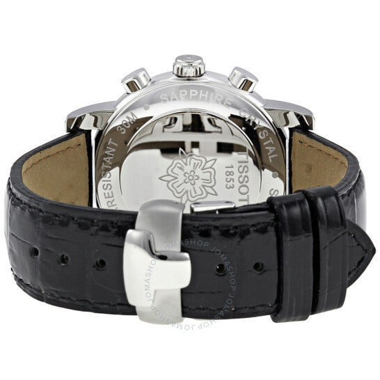 Shop Authentic Tissot Dressport Diamonds Black Dial Black Leather Strap Watch for Women - T050.217.16.057.01 - Luxxuri