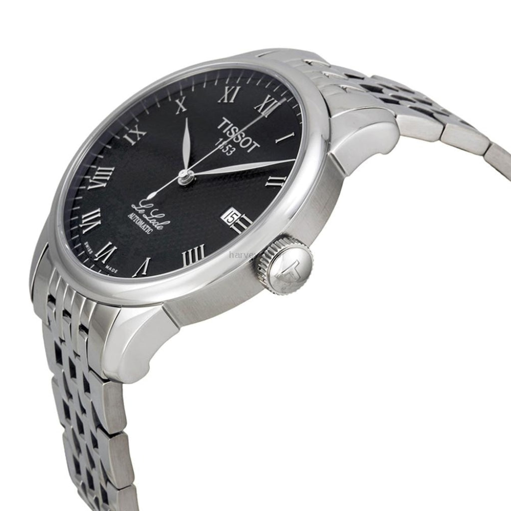 Shop Authentic Tissot T Classic Le Locle Powermatic 80 Black Dial Silver Steel Strap Watch For Women - T41.1.483.53 - Luxxuri