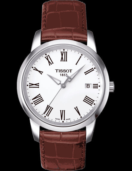 Shop Authentic Tissot T Classic Dream White Dial Brown Leather Strap Watch for Men - T033.410.26.011.01 - Luxxuri