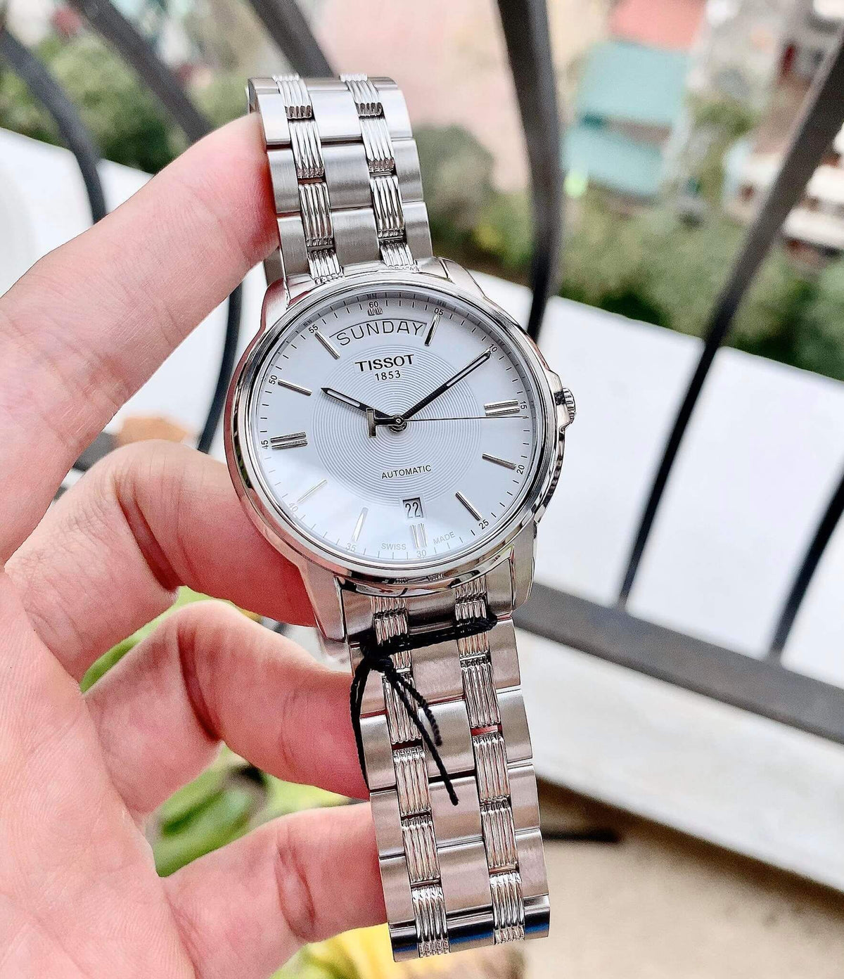 Shop Authentic Tissot T Classic Automatic III Day Date White Dial Silver Steel Strap Watch for Men - T065.930.11.031.00 - Luxxuri