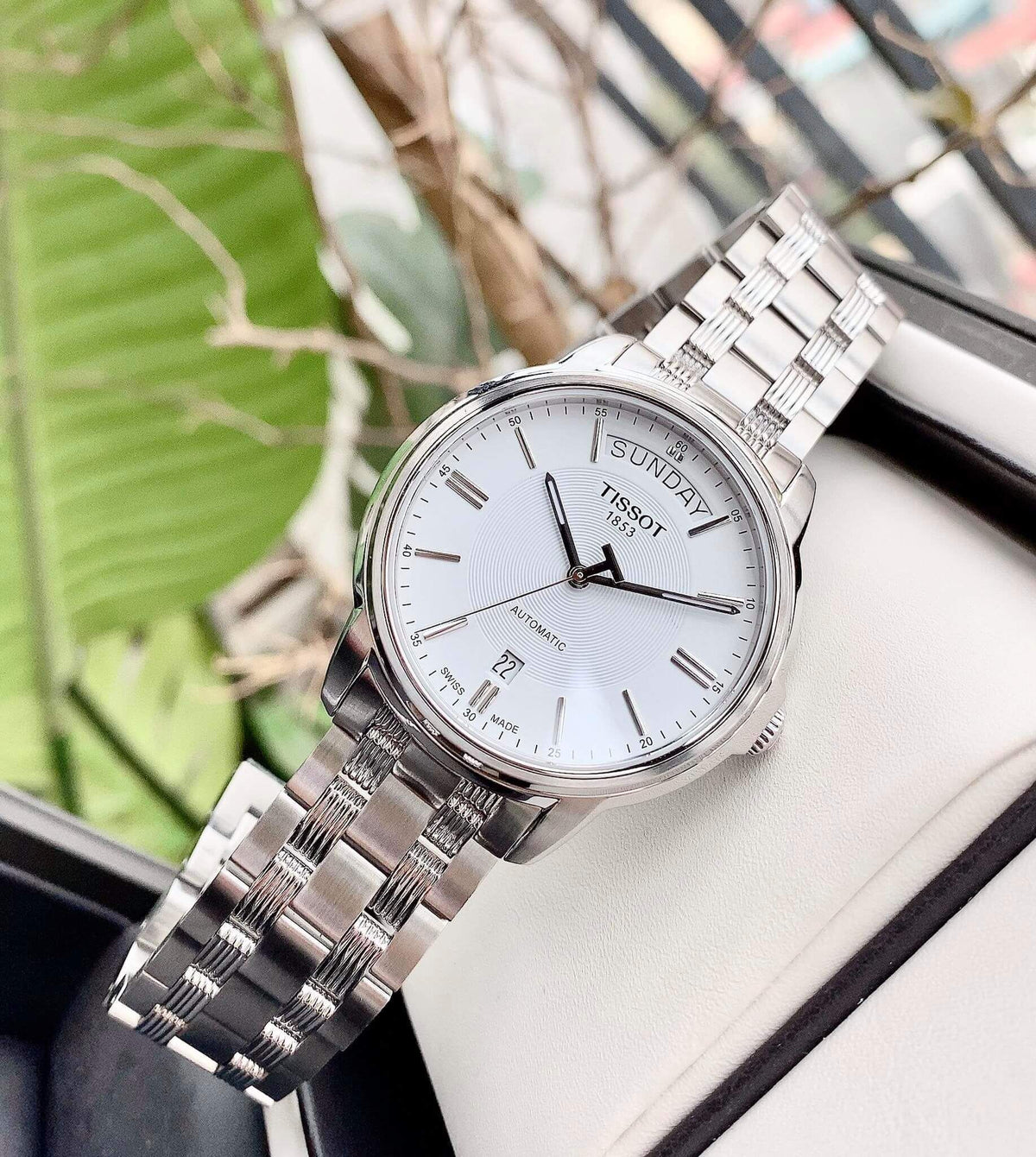 Shop Authentic Tissot T Classic Automatic III Day Date White Dial Silver Steel Strap Watch for Men - T065.930.11.031.00 - Luxxuri
