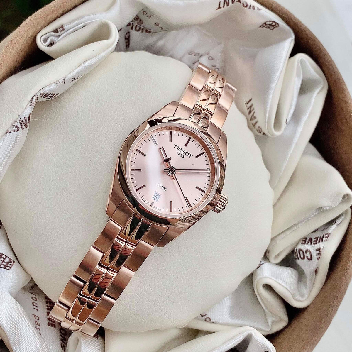 Tissot T Classic PR 100 Donna Rose Gold Lady Small Watch For Women - T101.010.33.451.00