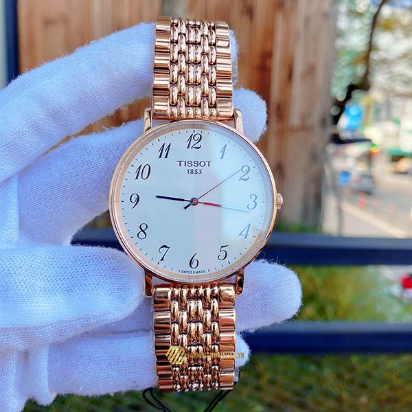 Shop Authentic Tissot T Classic Everytime White Dial Rose Gold Mesh Bracelet Watch for Men - T109.610.33.032.00 - Luxxuri
