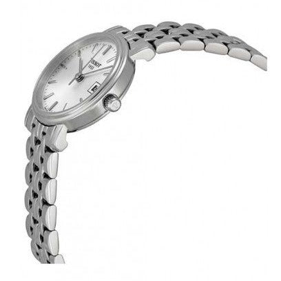 Shop Authentic Tissot T Classic Desire White Dial Silver Steel Strap Watch for Women - T52.1.281.31 - Luxxuri