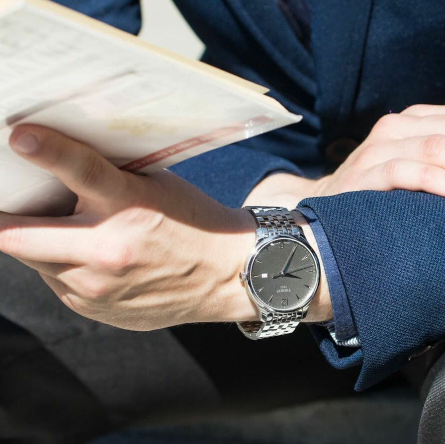 Shop Authentic Tissot T Classic Tradition Grey Dial Silver Steel Strap Watch For Men - T063.610.11.067.00 - Luxxuri