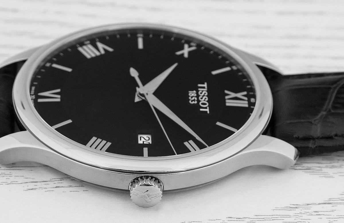 Shop Authentic Tissot T Classic Tradition Black Dial Black Leather Strap Watch For Men - T063.610.16.057.00 - Luxxuri