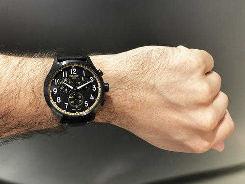 Shop Authentic Tissot Chrono XL Vintage Chronograph Black Dial Black Leather Strap Watch For Men - T116.617.36.052.02 - Luxxuri