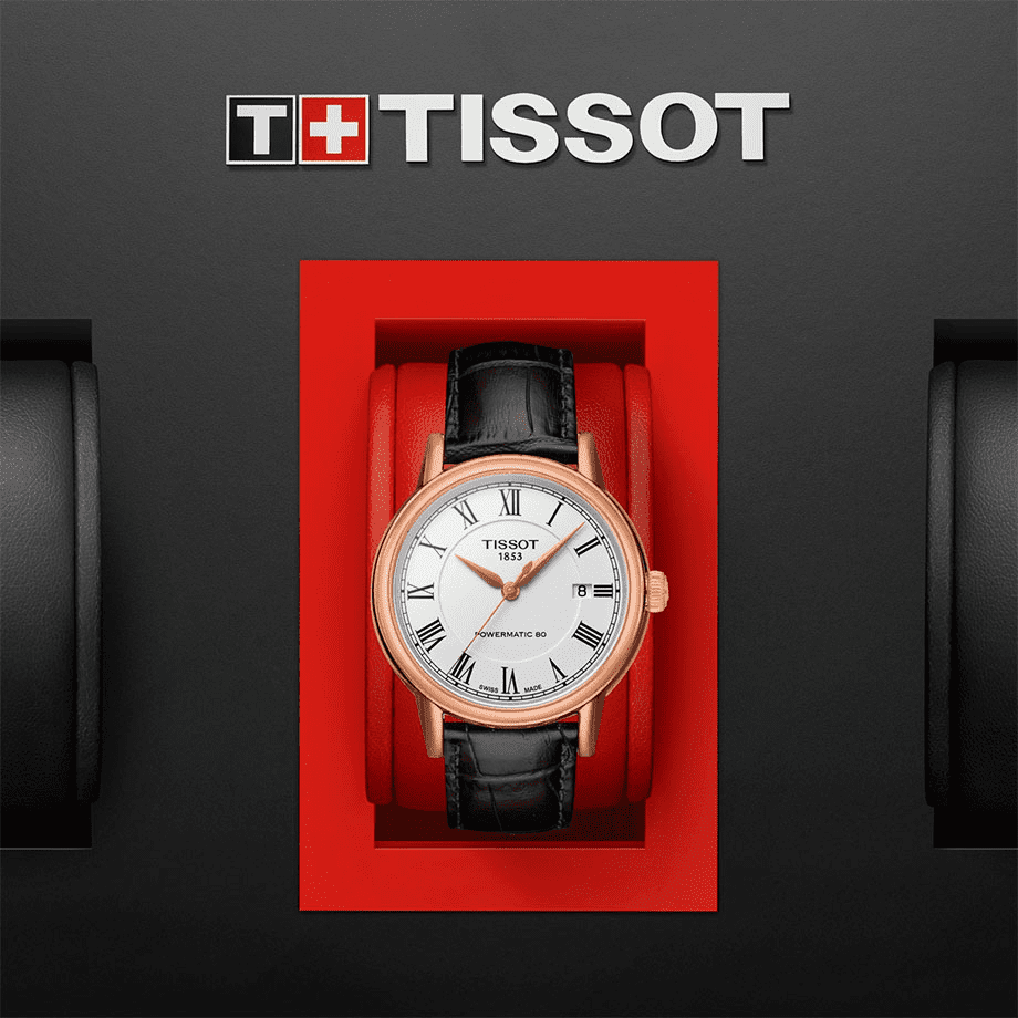 Shop Authentic Tissot T Classic Carson Powermatic 80 White Dial Brown Leather Strap Watch for Men - T085.407.36.013.00 - Luxxuri