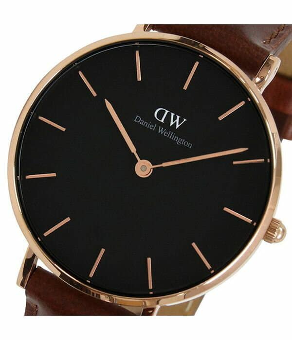 Shop Authentic Daniel Wellington Petite St Mawes Black Dial Brown Leather Strap Watch For Women - DW00100169 - Luxxuri