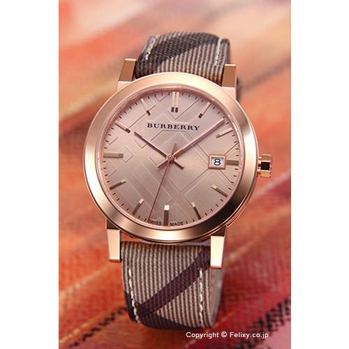 Shop Authentic Burberry The City Rose Gold Dial Brown Leather Strap Watch for Women - BU9040 - Luxxuri