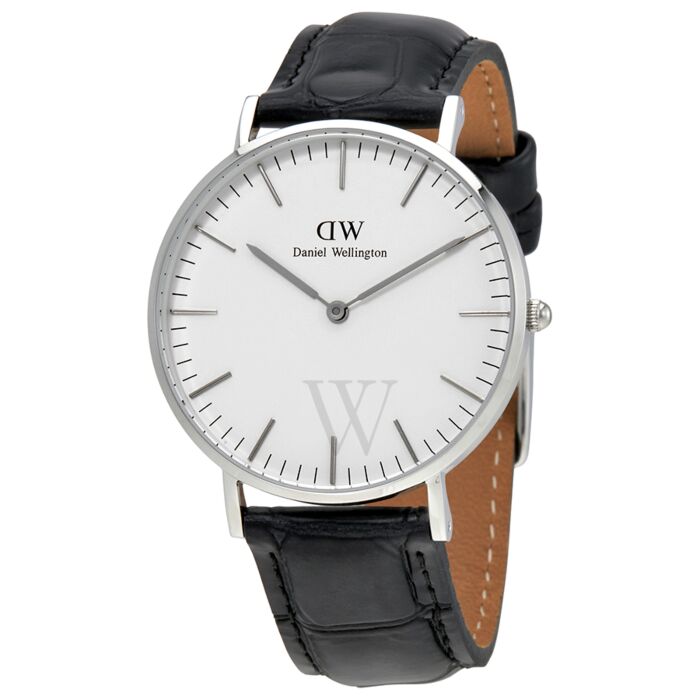 Shop Authentic Daniel Wellington Classic Reading White Dial Black Leather Strap Watch For Women - DW00100058 - Luxxuri