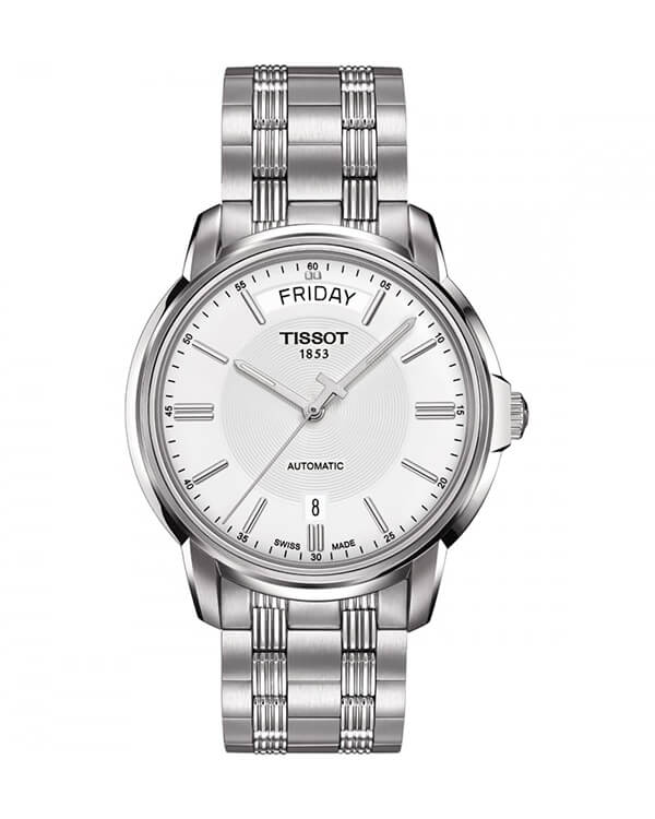 Shop Authentic Tissot T Classic Automatic III Day Date White Dial Silver Steel Strap Watch for Men - T065.930.11.031.00 - Luxxuri