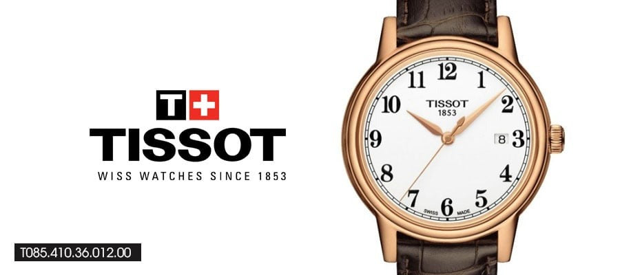 Shop Authentic Tissot T Classic Carson Quartz White Dial Brown Leather Strap Watch for Men - T085.410.36.012.00 - Luxxuri